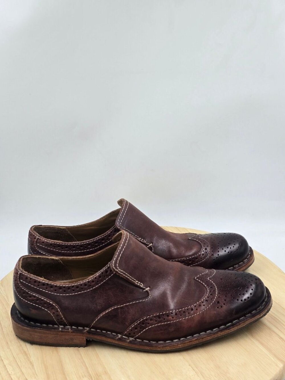 Sebago Men's Brattle Slip-On Oxford shoes Brown Mens sz 7.5D